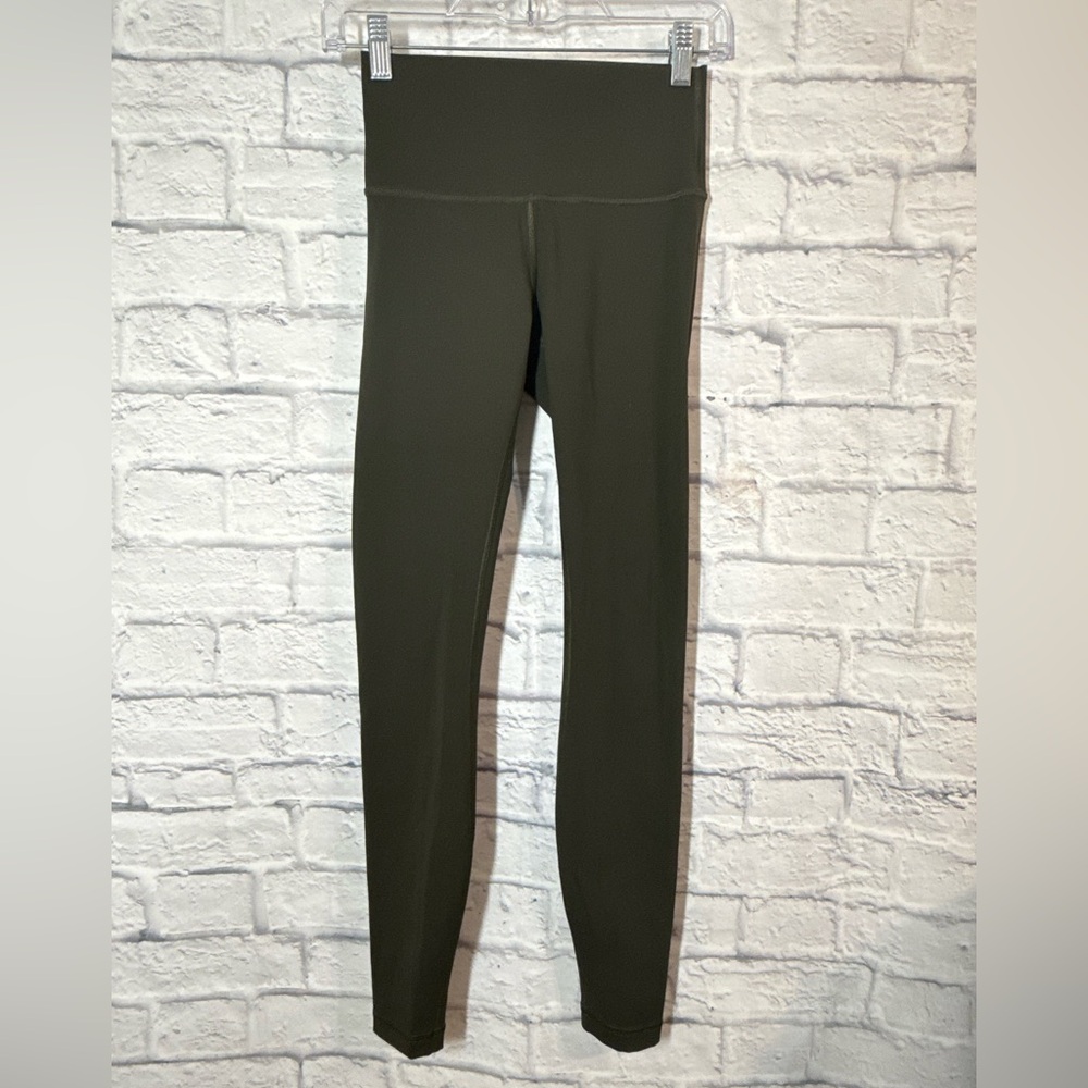 Lululemon Dark Olive Wunder Under High Rise Tight 28in inseam, sz4